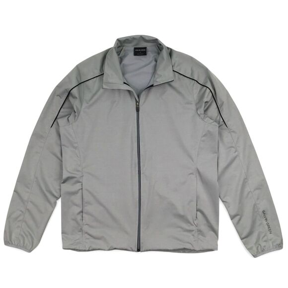 Galvin Green Golf Windbreaker Jacket Mens Size Medium Grey Full Zip Performance - Picture 12 of 14